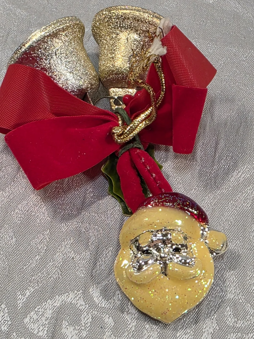 Festive Christmas Enamel Santa Pin Brooch